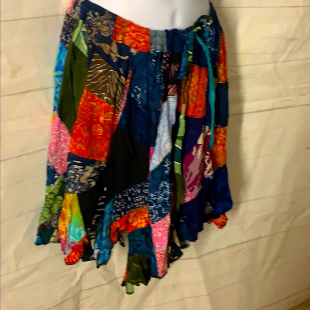 Purple Lotus Multicolor Boho Skirt